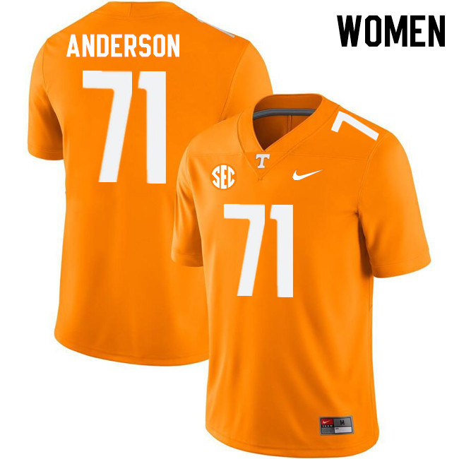 Women #71 Max Anderson Tennessee Volunteers College Football Jerseys Stitched-Orange